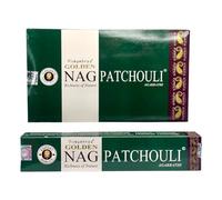 180 g/m² Boîte de Golden Nag Champa Bâtonnets d'encens Patchouli Agarbathi - en stock et Expédié par Busy Embouts