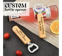 180 pièces Décapsuleurs en bois personnalisés et personnalisés en vrac Cadeaux de mariage Souvenirs pour enterrement de vie de jeune fille Anniversaire Cadeau personnalisé Santé à l'amour 1 pièce,80 p