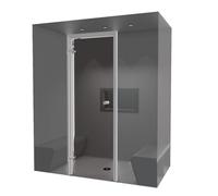 180 x 100 - Kit de Construction Cabine de Douche Hammam à carreler avec générateur Vapeur