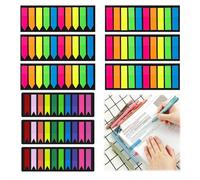 1800 Pièces Marque Page Adhesif, Sticky Notes Multicolores Onglets Séparateur Guides D'index Inscriptible Sticky Tabs Bandes Adhésives pour Documents Livres Bureau École Organisation et Classement