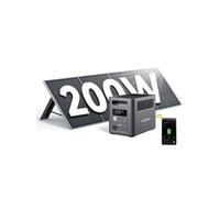 1800W 1024Wh Station Electrique Portable Avec Panneau Solaire 200W,P180 Batterie Nomade LiFePO4 avec UPS, BMS, pour Camping, Routier, Vacances