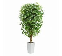 Ficus artificiel de 180 cm, aspect très réaliste, plante artificielle pour le bureau, la maison, l'intérieur et l'extérieur