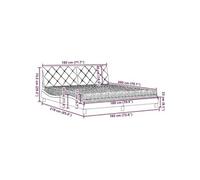 vidaXL Lit avec matelas gris clair 180x200 cm tissu