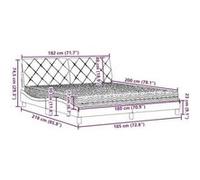 180x200 cm vidaxl Non specifie zones housse de matelas oreiller(s)