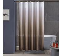 180x200cm Furlinic rideau de douche textile étanche salle de bain blanc avec 12 crochets