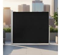 180x300CM Store latéral Noir Polyester Protection visuelle Protection solaire Store latéral