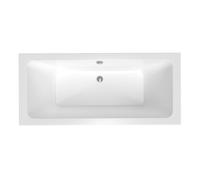 180x80 cm Nora Plus baignoire rectangulaire en acrylique, gauche et droite, sans pieds, blanc (NO1800PLUS)