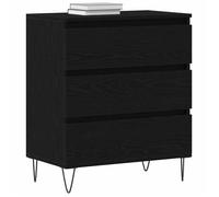 (18123)Commode - contemporain - Buffet rangement - avec tiroir Chêne noir 60x35x70 cm Bois d'ingénierie ,poid:19.3 kg