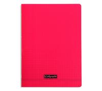 Calligraphe - Cahier piqué 8000 POLYPRO A4, 96 pages grands carreaux 90 g - Rouge