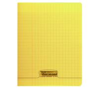 Calligraphe - Cahier piqué 8000 POLYPRO - 24x32 cm 48 pages grands carreaux 90 g - Jaune