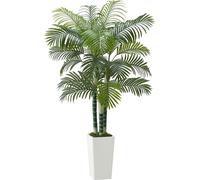 1829 mm Palmier Areca artificiel avec pot blanc pour intérieur
