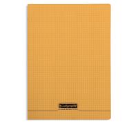 Calligraphe 18338C Un Cahier Agrafé Orange (une Marque de Clairefontaine) - A4 21x29,7 cm - 96 Pages Petits Carreaux - Papier Blanc 90 g - Couverture Polypro Transparent