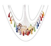 188x145x145cm, Jouet Hamac Pour Animaux En Peluche, Grande Macramé Hamac de Rangement Jouet, Organisateur de Jouets à Suspendre Stocke 40~80 Peluches, Arc-en-ciel G