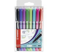 [189/8] STABILO Pochette de 8 stylos-feutres Sensor pointe fine sur amortisse...