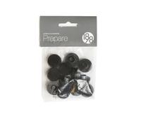1898 Patin pour meuble Prepare noir. patins de protection plastique feutre 22 mm. 12 pcs