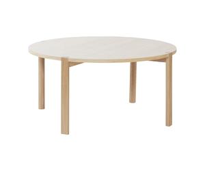 1898 Table basse Anton Ø90 cm Chêne pigmenté blanc