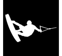 18cmx10cm Autocollant Décoratif Voiture Silhouette Wakeboarder Art Décor Mode Vinyle pour Moto, Vélo, Ordinateur Portable, Réfrigérateur, Téléphone Portable, Casque