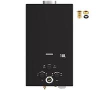 18L Chauffe-eau à Gaz,Chauffe-Eau Sans Réservoir Portable,Avec un Mode Hiver/Eté Équipé d'un écran Numérique et de Multiples Fonctions de Protection Pour Maison Camping Caravane