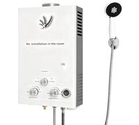 18L Chauffe Eau Gaz,36KW,18L/min,Instantané Chauffe Bain à Gaz Propane ou Butane,Blanc,Chaudière Instantanée à GPL avec Mode Hiver et Mode été pour Maison Camping Caravane