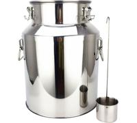 18L Pot à lait en acier inoxydable Pot à lait Tonneau à bière Fermenteur Brassage maison Vin Fabrication de bière Tonneau en acier inoxydable Pot de transport avec couvercle