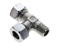 18L & R1/2'' Acier zingue Raccord en T à angle droit avec filetage mâle 315 bar ISO 8434-1