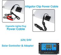 18V 25W Kit Panneau Solaire Monocristallin Double Recharge USB pour téléphone portable Camping extérieur Etanche avec 12/24V 60A Contrôleur Solaire PWM pour RV Marine