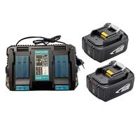 18V 5ah，2pcs Batterie de Remplacement BL1850B BL1850 avec 1pcs Chargeur Double Rapide 4A Remplace la Batterie pour Makita DHR282Z DHR281Z DHR280Z DHR264Z DUC256CZ DUC252Z DUB361Z DUB362Z