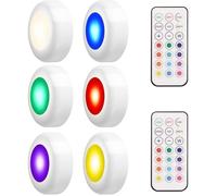 18W Éclairage Sous Meuble Cuisine Spot LED Lampe de Plac S Fil avec Télécommande Etanche IP44 Lot de 6 LAMPE A POSER