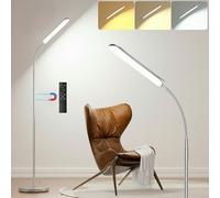 18W Gris Dimmable Lampadaire , 1800 Lumens LED Lampe sur Pied 2700K à 6500K Températures de Couleur avec Télécommande et Contrôle Tactile et 1H Minuterie, Lampadaire Haut pour Salon Chambre Bureau