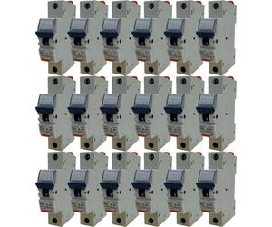 18x Gewiss Disjoncteur MT 60 | unipolaire B 32A | 230-400?V | GW92210 | série 90 MCB | 6kA/10kA pouvoir de coupure | selon CEI/EN 60898-1 | pour habitat, commerce & industrie