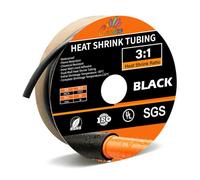 19,1 mm Gaine Thermorétractable,10 m Noir Heat Shrink Tubing,Rétraction 3:1 | Gaine Retractable avec Adhésif,Double Paroi Gaine Thermorétractable Etanche Electrique,Température 125°C Isolation Ignifuge