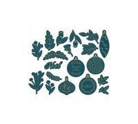 19 étiquettes Noël - Bleu et Or