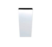 19 L Prosperplast Urbi Pot plastique haut carré 19 L avec réservoir en blanc, 45 (H) x 24 (L) x 24 (P) cms