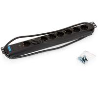19" Steckdosenleiste 8-fach, Triton RAB-PD-X06-A1, max 16A, Ein-/Ausschalter, Kontrollampe, Kabel 3x1.5mm, 2m