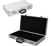 19 valise de rangement sécurisée et solide giantex argent 47 x 25,4 x 8,4cm pour accessoires de tir sportif, étuis rigide pour pistolet en aluminium G