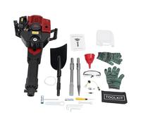 1900 W 52 cc 2 temps Excavatrice à essence à 2 temps | Pelle à plantes d'arbres à main | Fraiseuse excavatrice | 20-55J Énergie de frappe d'arbres avec pelle, picots pointus et hachette plate