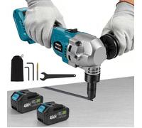 1900SPM Grignoteuse Sans-Fil Tête de Coupe 360° & Réglable & Cisaille à Tôle Électrique Découpe Métal Compatible avec Makita 18V