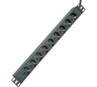 ROLINE 19071621 - Bloc multiprise 19", 1 U, 9 prises