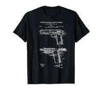 1911 Retro Vintage Pistolet Schéma Schéma Pistolet 45ACP T-Shirt