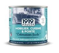 1919 by MAULER - Peinture « Coloration Facile » - Aspect Cire Blanc - Pour meuble, cuisine, salle de bain - 0,5L - Coloration Facile surface peinte, bois, métal, PVC, carrelage mural, verre.