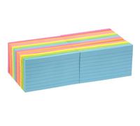 1920 feuilles 24 blocs, 7,6 x 12,7 cm, grand, ligné, 76 x 127 mm, 6 couleurs brillantes, assorties, format paysage, ligné, blocs autocollants, 80 feuilles/bloc