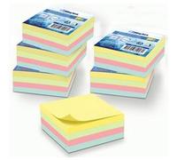 WAYTEX A931652C6 1920 Notes autocollantes Pack de 6 blocs de 320 feuilles couleurs pastels carré 75x75 mm adhésives repositionnables