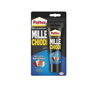 Pattex Millechiodi Esterni & Interni, adesivo extra forte per montaggi esterni, adesivo resistente per legno, ceramica, metallo, con presa immediata, 1x100g blister