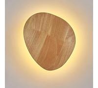 19cm Applique Murale en Bois Géométrique Moderne LED Lampe de Couloir Ovale Ronde Vintage Rétro Design Lumière de Murale antique pour Salon Chambre Salle à Manger Étude Lampe de Lecture Lumière Chaude