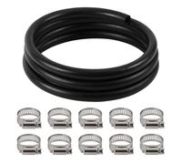 19mm Durite Chauffage Voiture Kit, 3m Qualité Supérieure Durite Chauffage avec Colliers Serrage Tube Tuyau de Radiateur Liquide Refroidissement pour Eau Antigel Vapeur d'Eau Essence Carburant