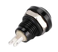 1A 24V 8mm Mini Interrupteur D'alimentation À Bouton-Poussoir De Voiture Étanche Momentané En Alliage De Zinc-Aluminium(Le noir)