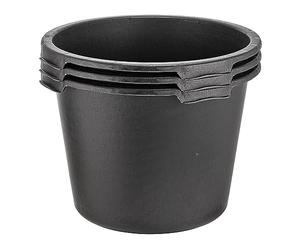 1a-Handelsagentur Lot de 3 seaux à mortier ronds Noir 40 l