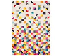 1A2T - Grand Tapis Salon Moderne Design Geometrique - Tapis Salon Multicolore 160x230 cm - Tapis à Poils Ras Rectangulaire idéal pour Le Salon, 2618