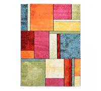 1A2T - Petit Tapis d'Entree Interieur Multicolore 40x60 cm - Tapis Salon Moderne Design Geometrique Rectangulaire - Tapis Entrée Intérieur idéal pour l'entrée, 1610