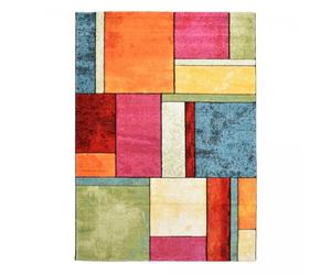 1A2T - Petit Tapis d'Entree Interieur Multicolore 40x60 cm - Tapis Salon Moderne Design Geometrique Rectangulaire - Tapis Entrée Intérieur idéal pour l'entrée, 1610